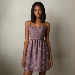 J. CREW FACTORY | Printed V-neck Dress w/ Pockets Sz 2